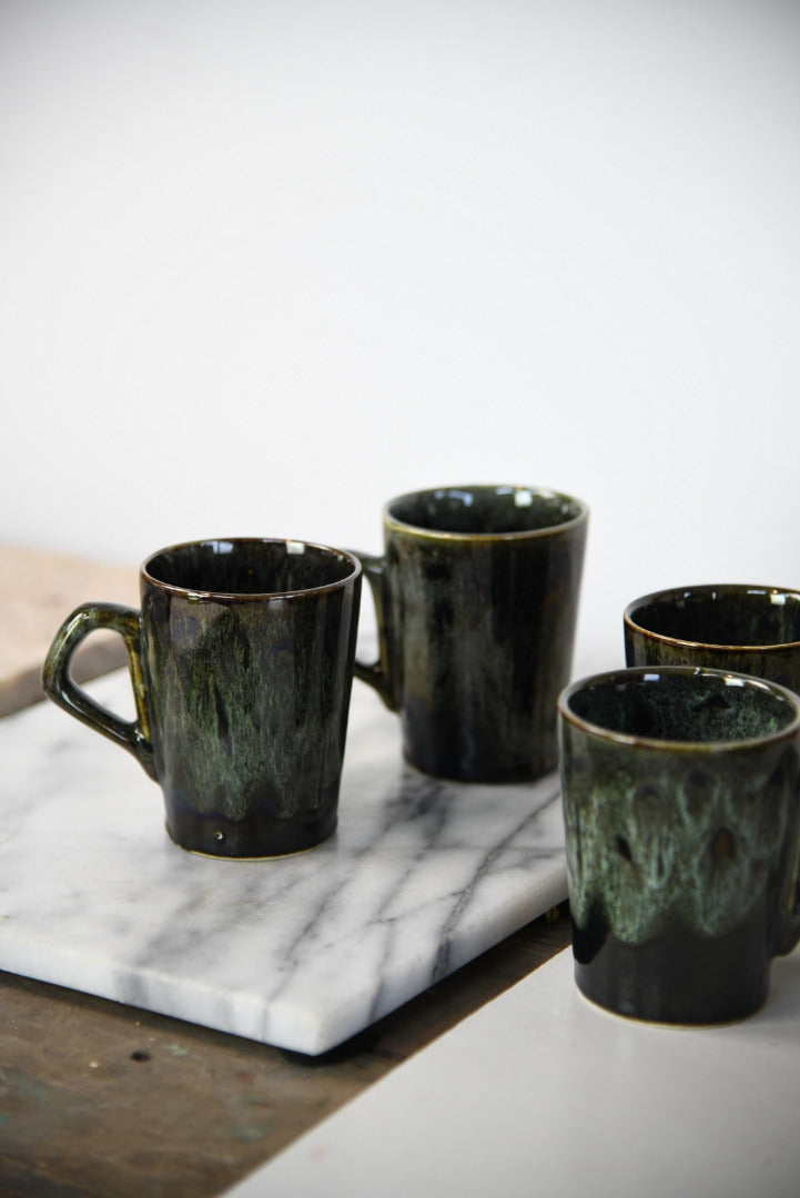 4 Fosters Cornish Pottery Mugs