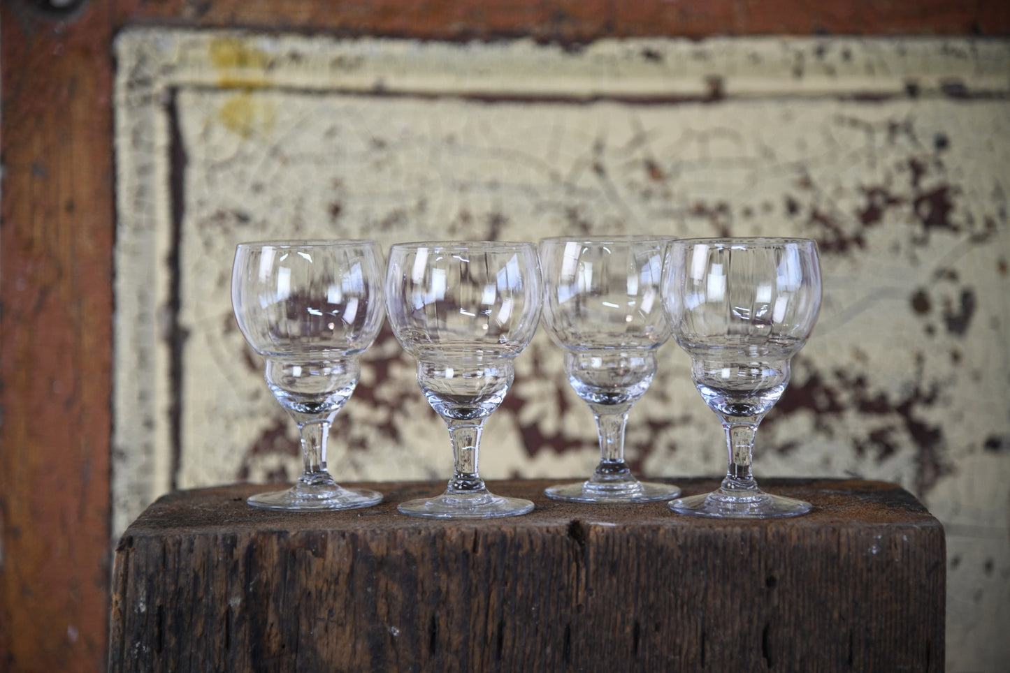 4 Vintage Liquer Glasses