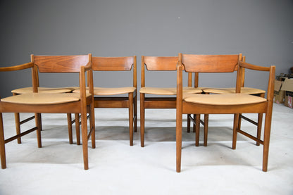 6 Retro Teak Dining Chairs