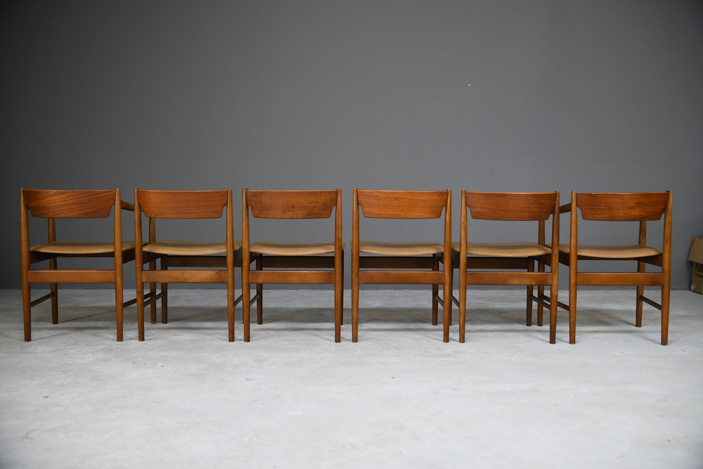 6 Retro Teak Dining Chairs