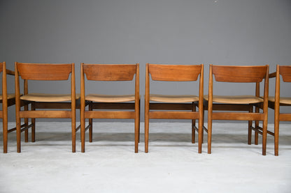 6 Retro Teak Dining Chairs