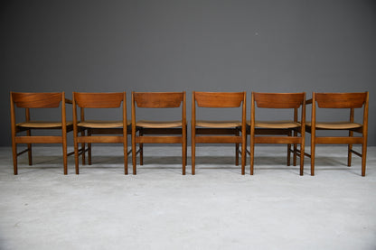 6 Retro Teak Dining Chairs