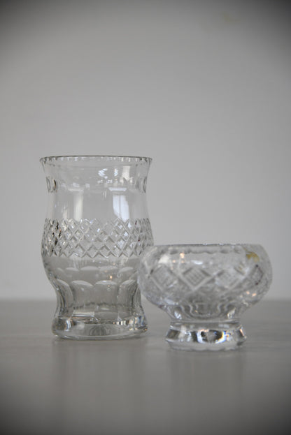 Cut Crystal Vase & Brierly Small Bowl