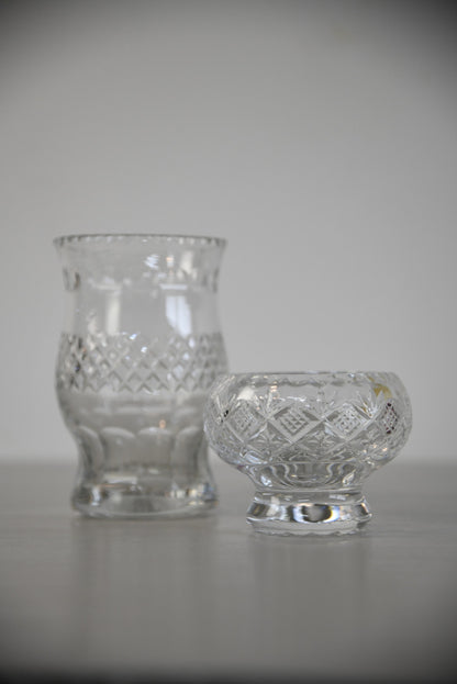 Cut Crystal Vase & Brierly Small Bowl