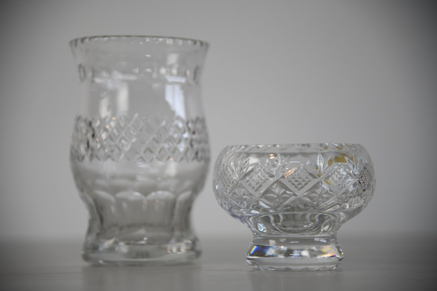 Cut Crystal Vase & Brierly Small Bowl