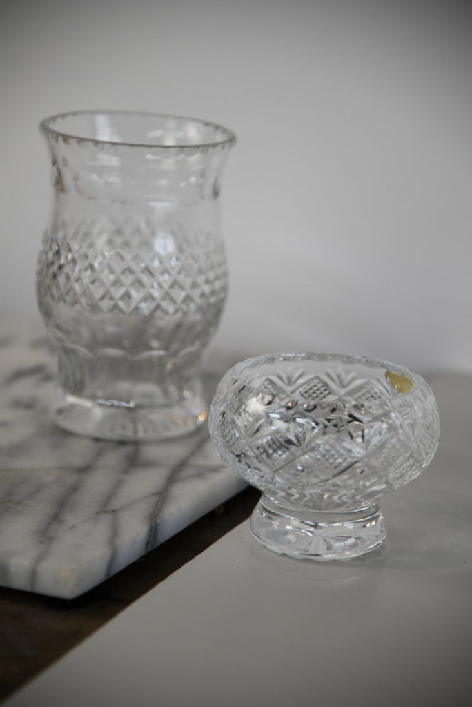 Cut Crystal Vase & Brierly Small Bowl