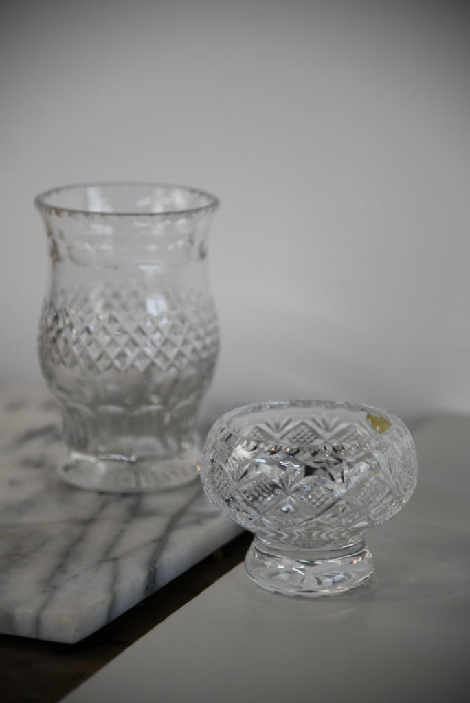 Cut Crystal Vase & Brierly Small Bowl