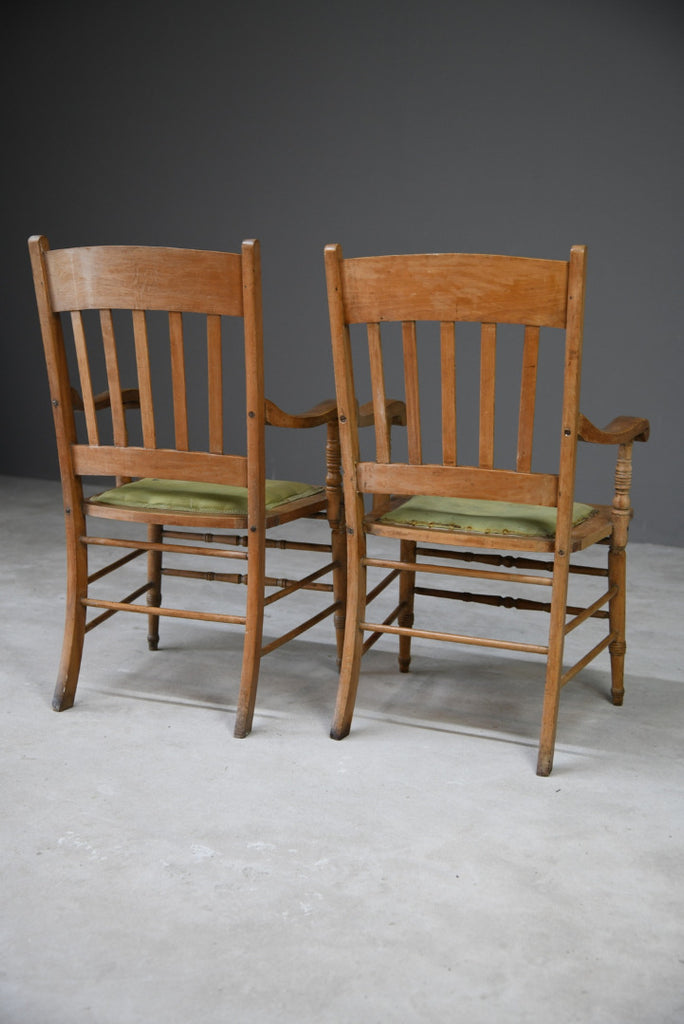 Pair Country Style Carver Chairs