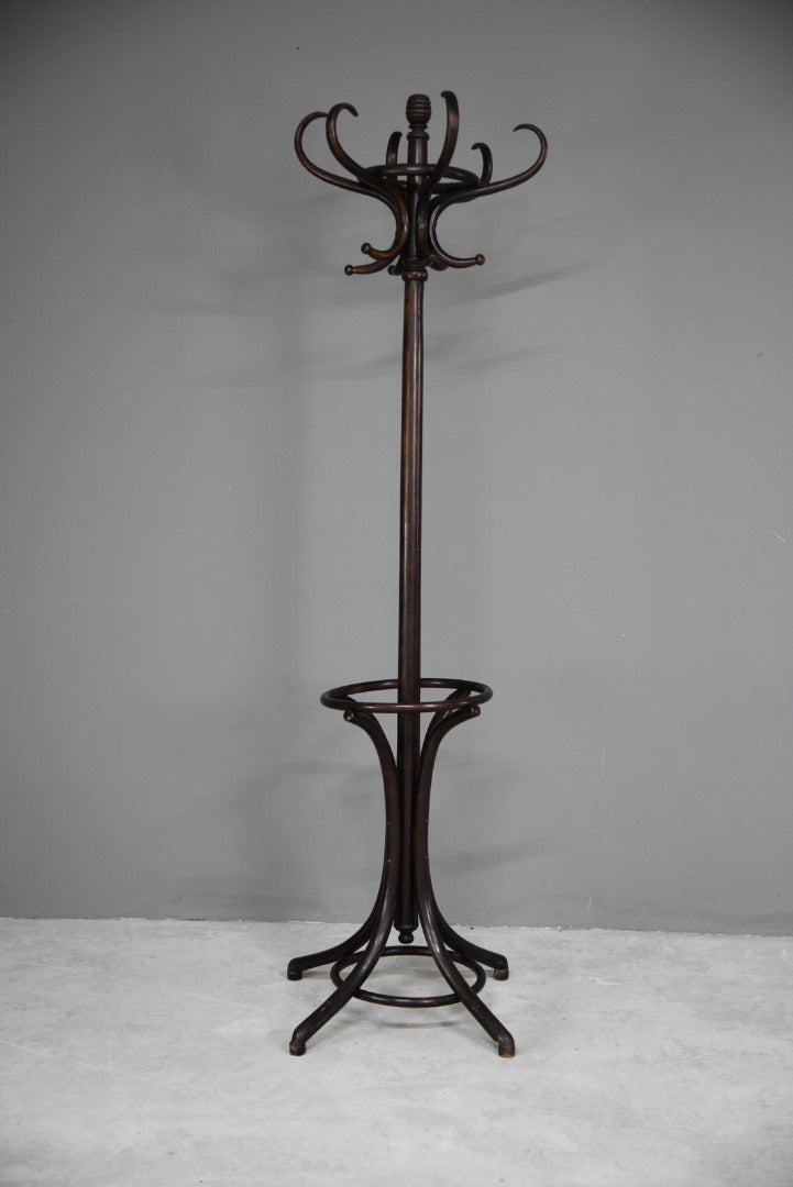 Stained Beech Bentwood Coat Stand