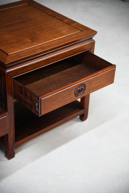 Pair Chinese Rosewood Side Tables