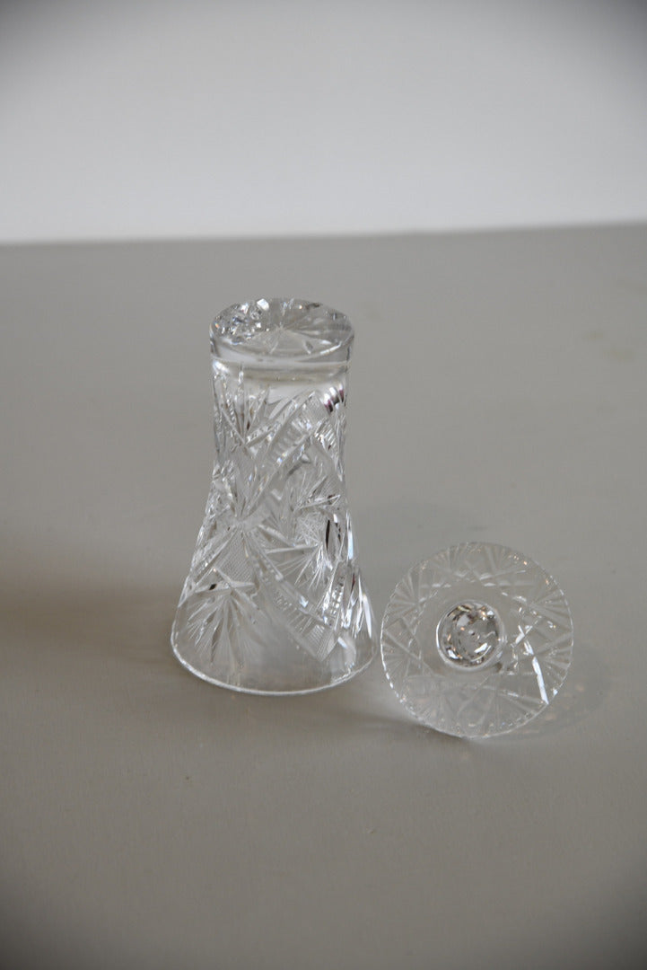 Cut Crystal Vase Ring Holder