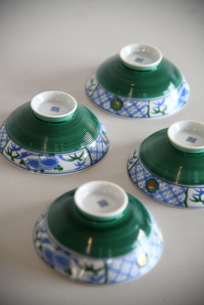 4 Oriental Rice Bowls