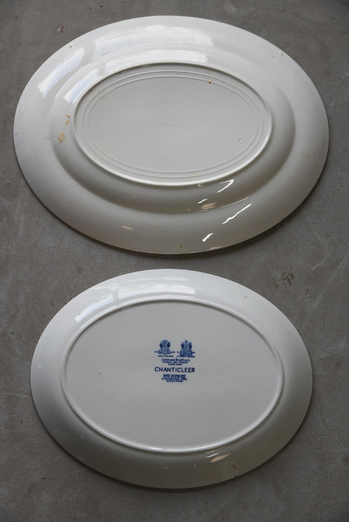 2 Oval Serving Plates