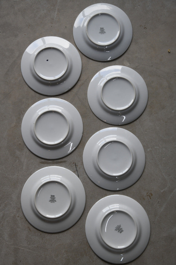 White & Silver Rim Bread Plate