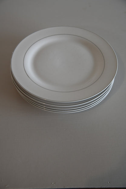 Viners White & Silver Rim Dinner Plate