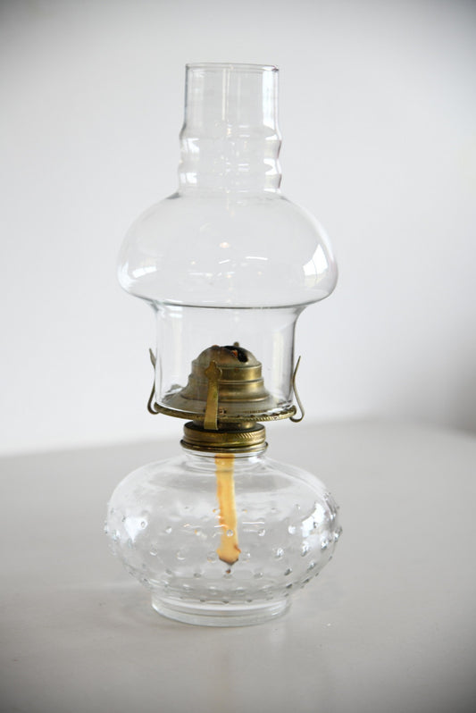 Hobnail Glass Paraffin Lamp