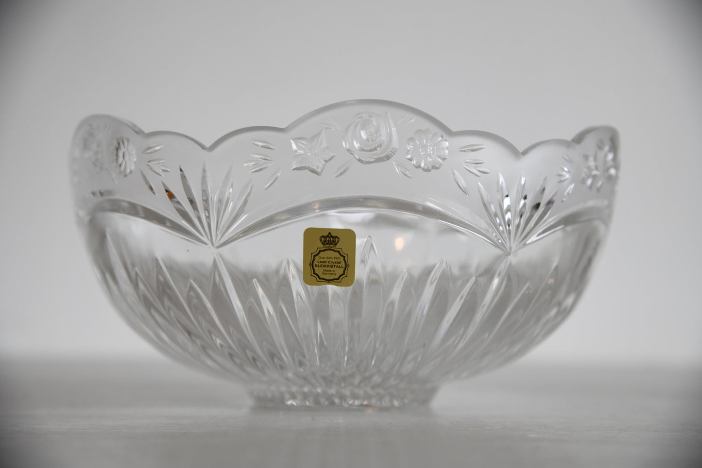 Bleikristall Floral Glass Bowl