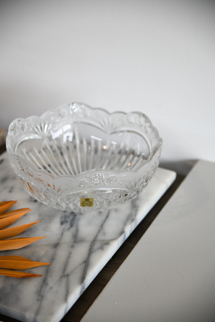 Bleikristall Floral Glass Bowl