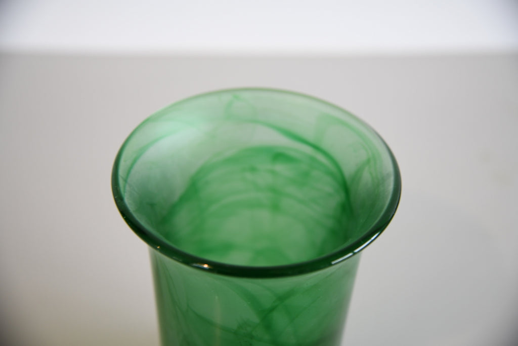 Large Green Glass Vase