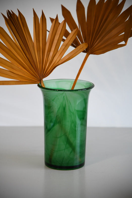 Large Green Glass Vase