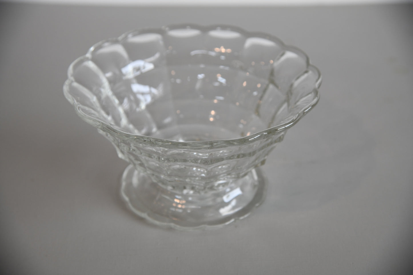 Large Scalloped Edge Glass Bowl