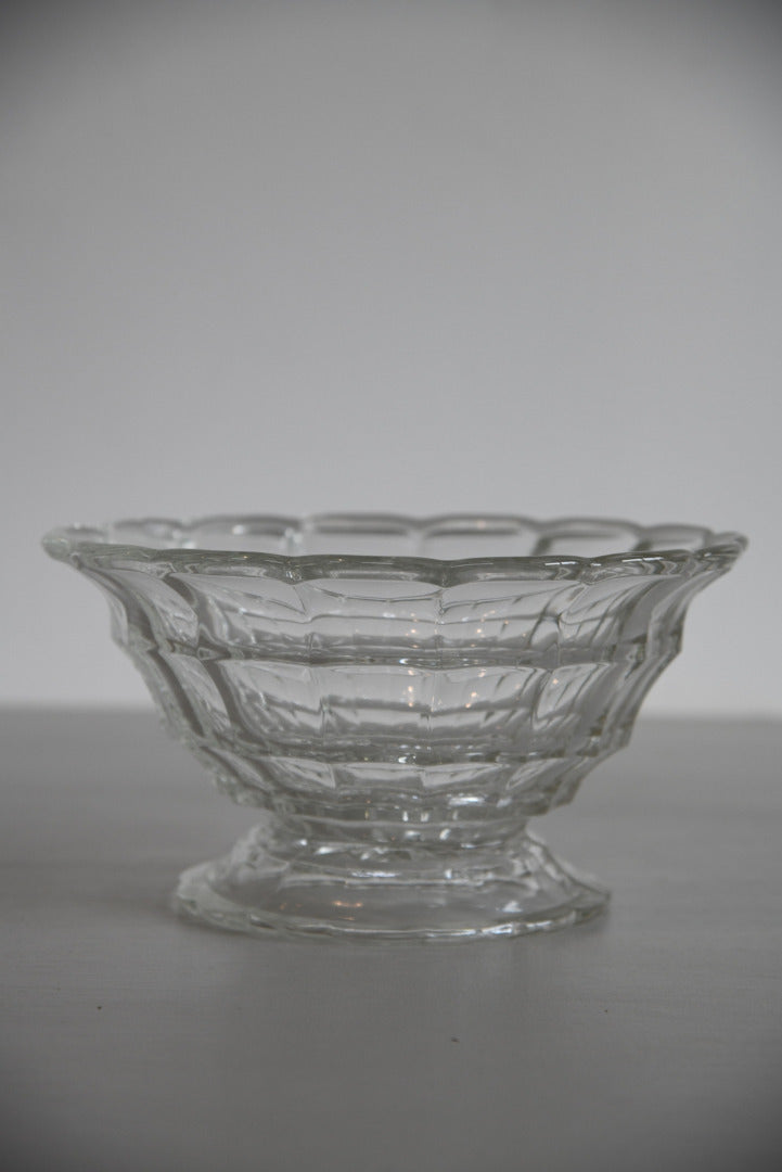 Large Scalloped Edge Glass Bowl