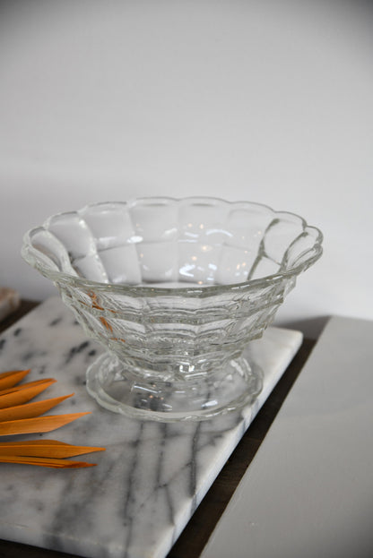 Large Scalloped Edge Glass Bowl