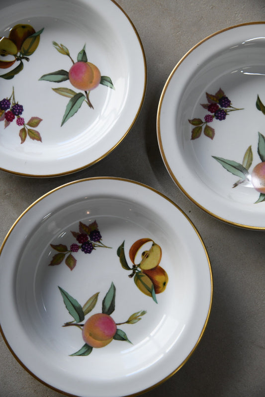 3 x Royal Worcester Evesham Dishes