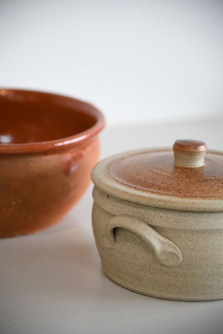 Earthenware Bowl & Casserole