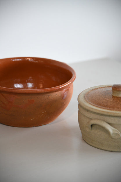 Earthenware Bowl & Casserole