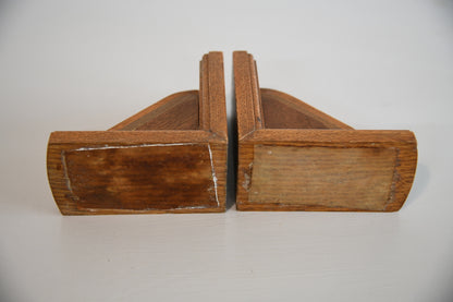 Deco Oak Bookends