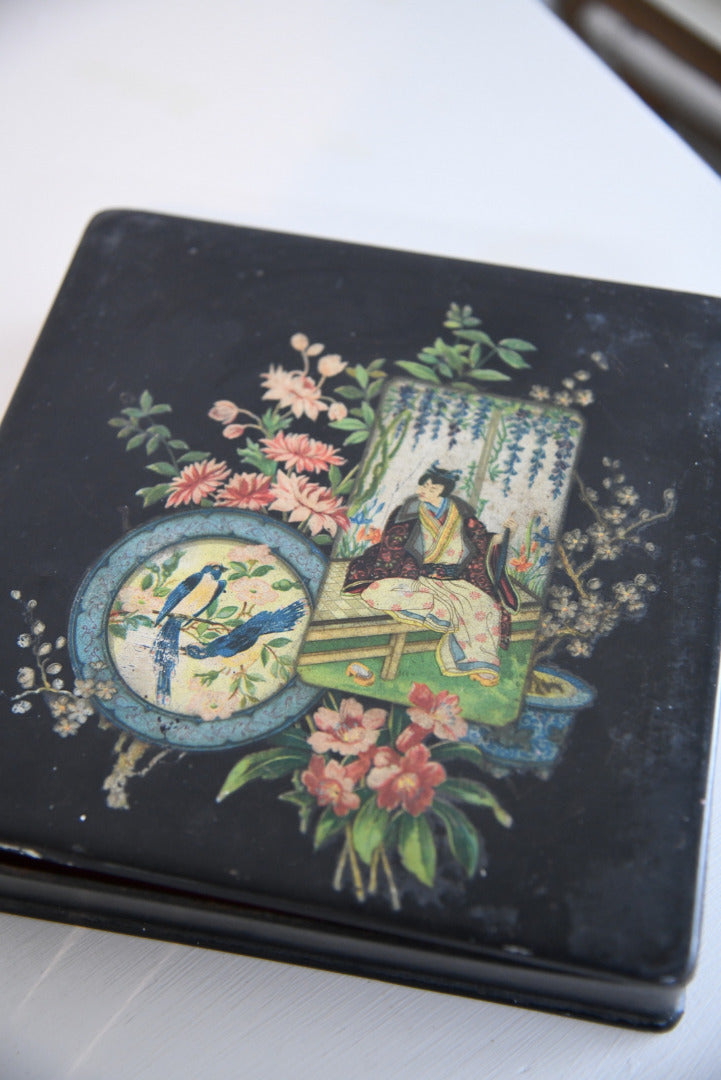 Oriental Black Lacquer Box