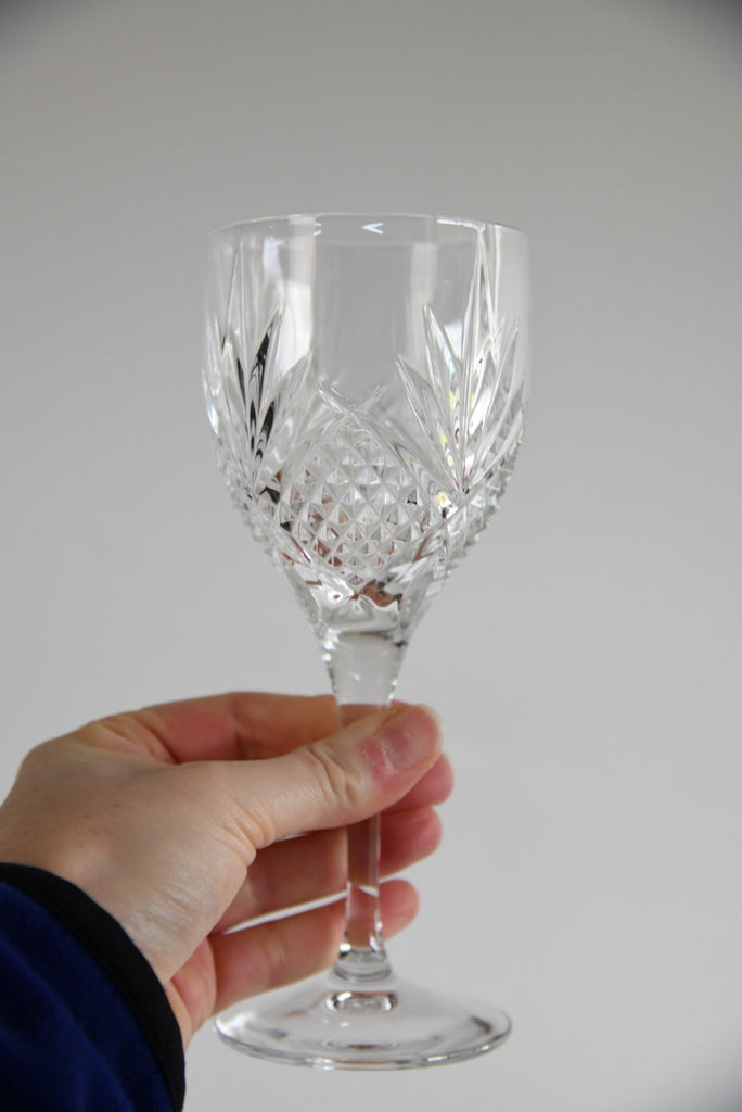 5 Cut Glass Wine Glasses