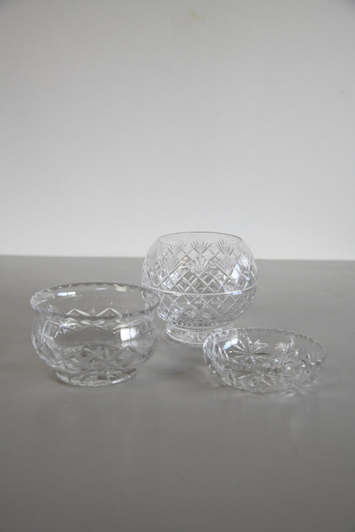 3 Vintage Glass Bowls