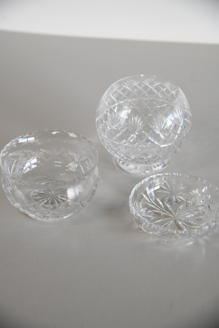 3 Vintage Glass Bowls