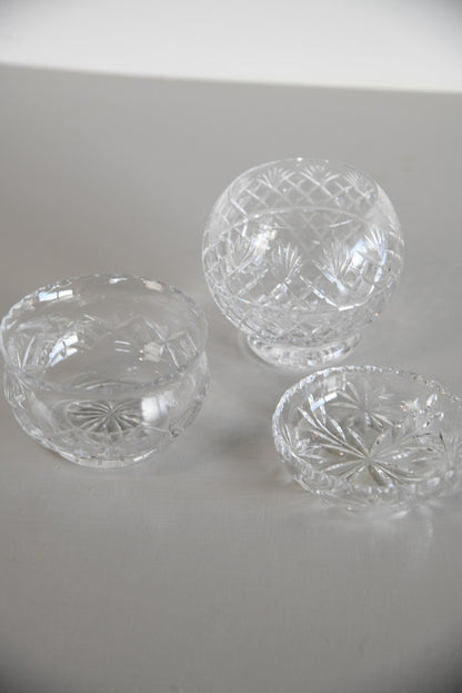 3 Vintage Glass Bowls