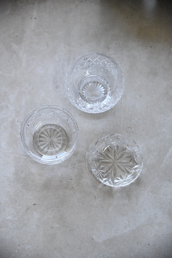 3 Vintage Glass Bowls