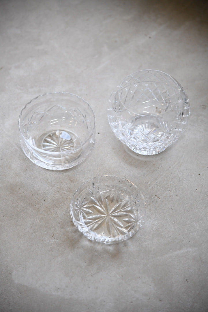 3 Vintage Glass Bowls