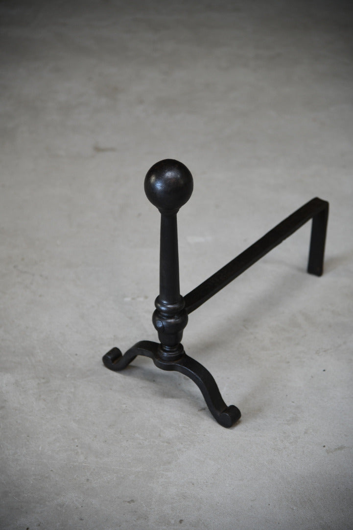 Large Cast Iron Andirons