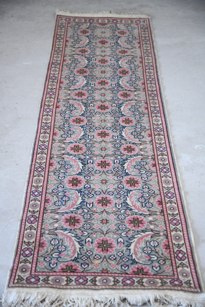 Pink Floral Eastern Wool Runner