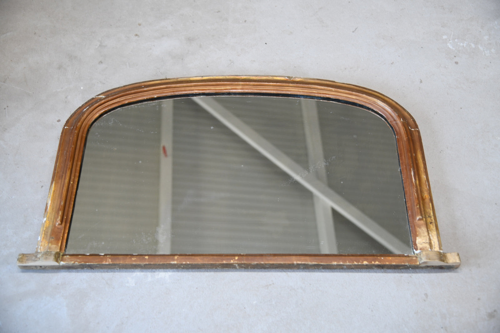 Arched Gilt Overmantle Mirror