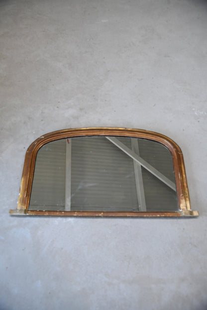 Arched Gilt Overmantle Mirror