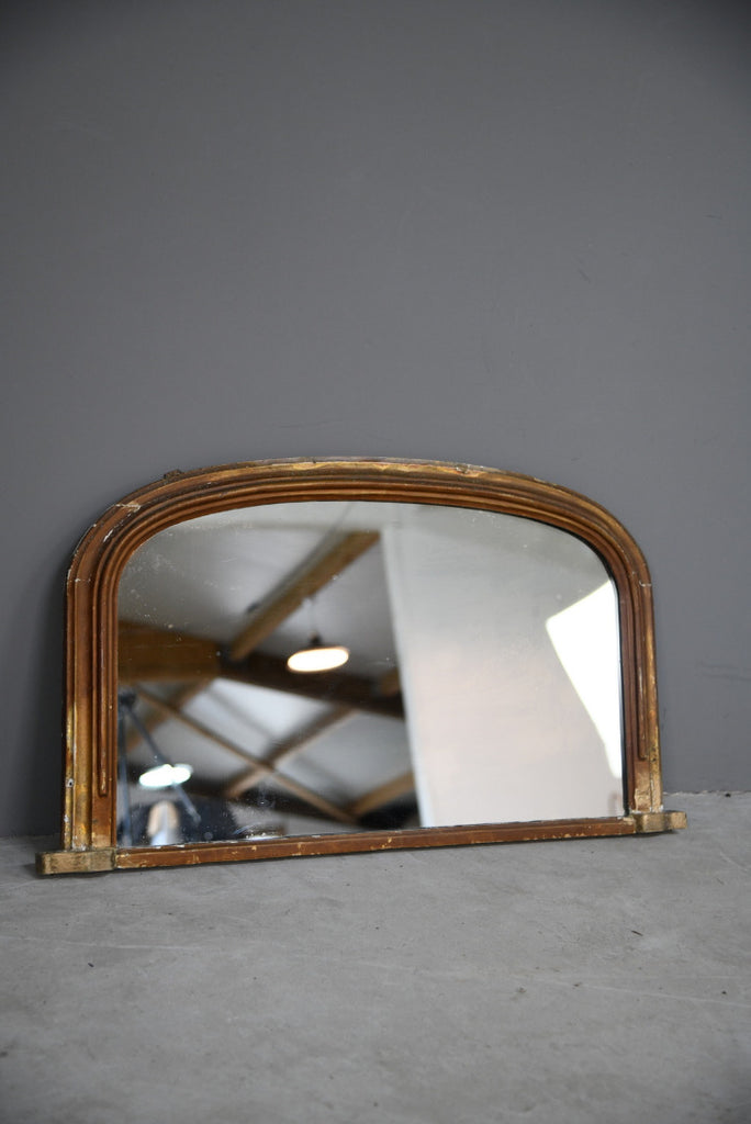 Arched Gilt Overmantle Mirror