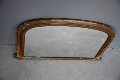 Arched Gilt Overmantle Mirror