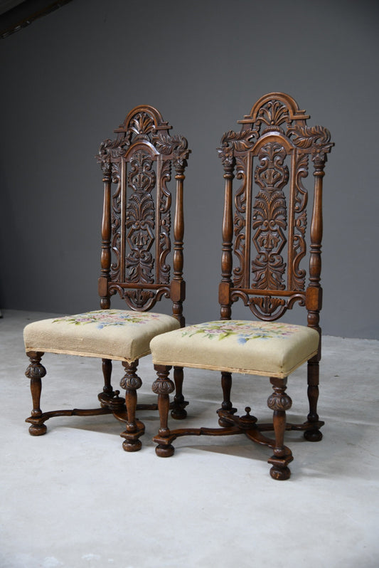 Pair William & Mary Style Chairs