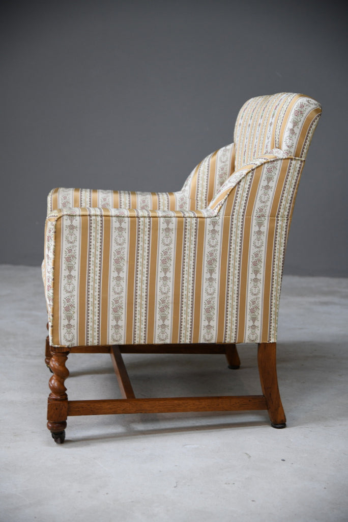 Small Gold Stripe Upholstered Armchair