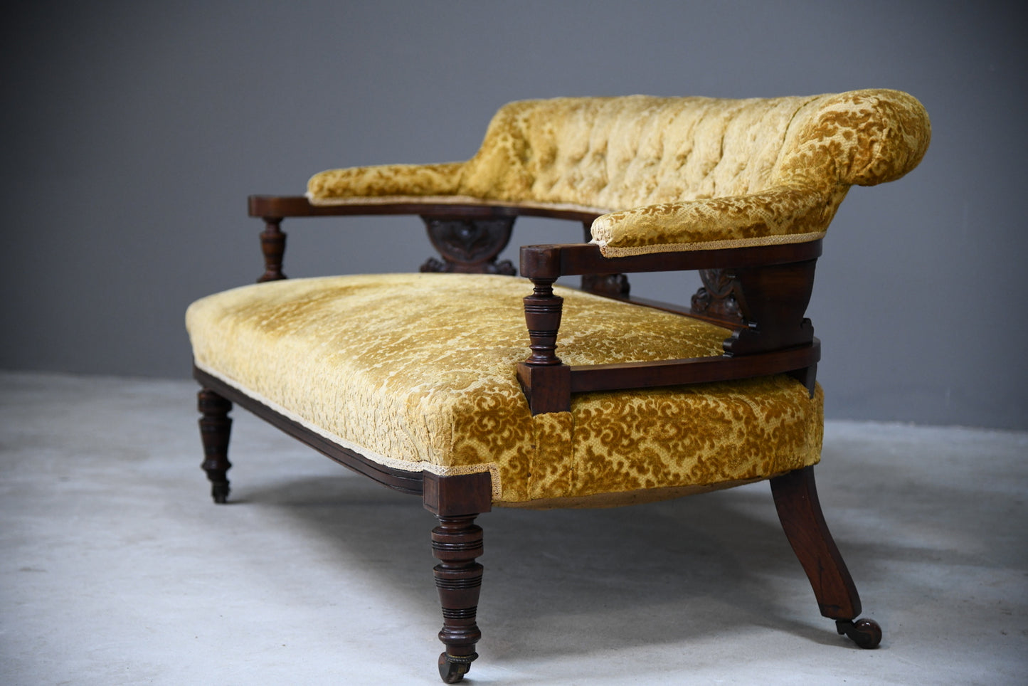 Victorian Upholstered Small Sofa