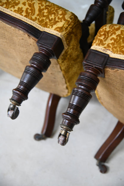 Pair Victorian Salon Tub Chairs