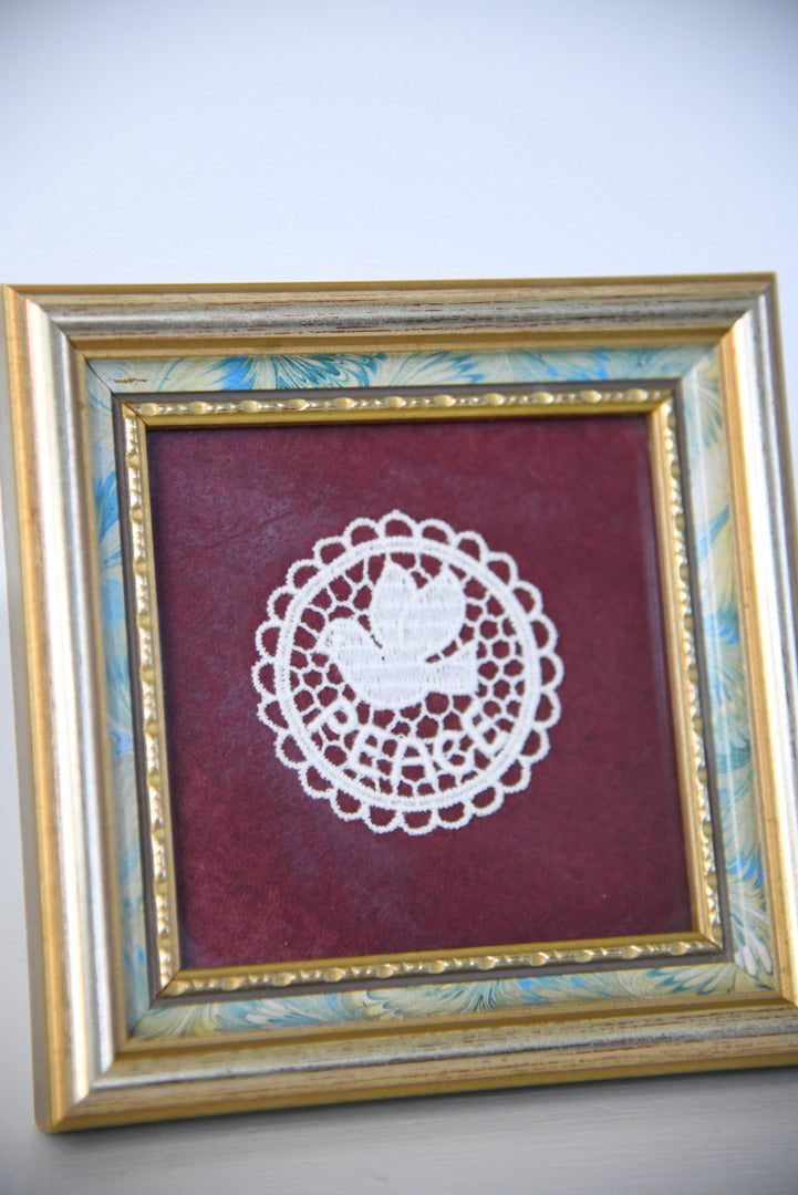 Framed Bobbin Lace - Peace