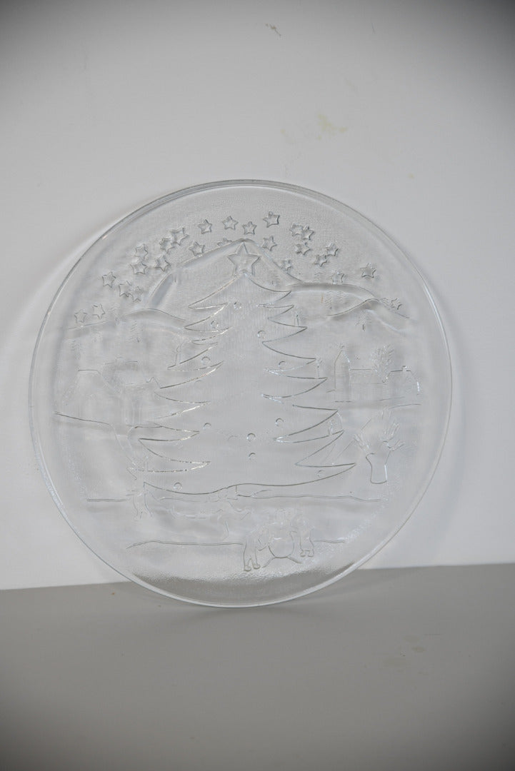 Christmas Glass Platter